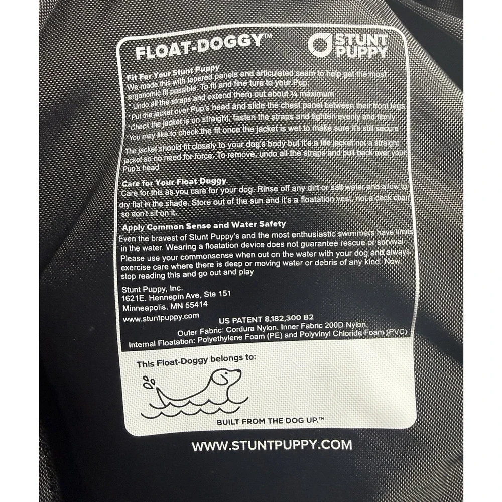 Stunt Puppy Float Doggy Life Jacket, Ergonomic Dog Life Vest/Small-Wide